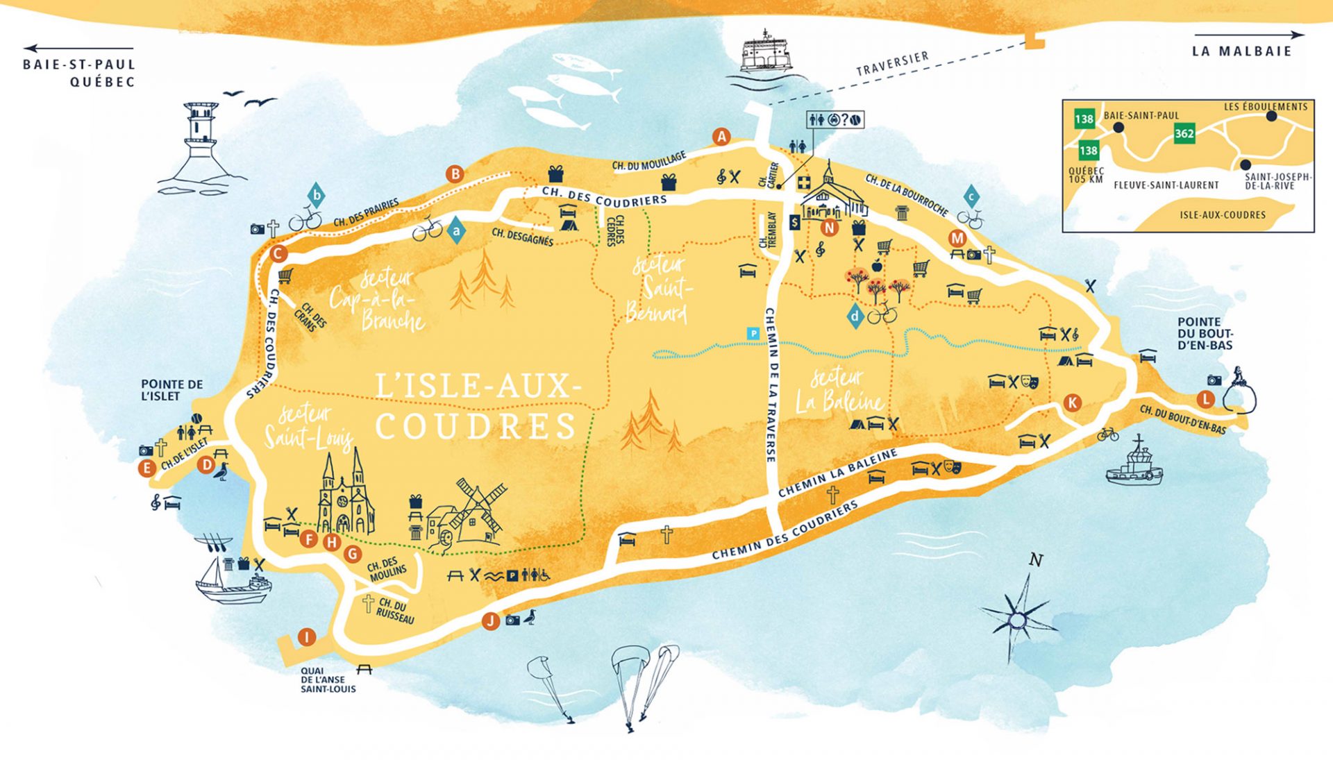 Tourisme IsleauxCoudres 23 km de bonheur!